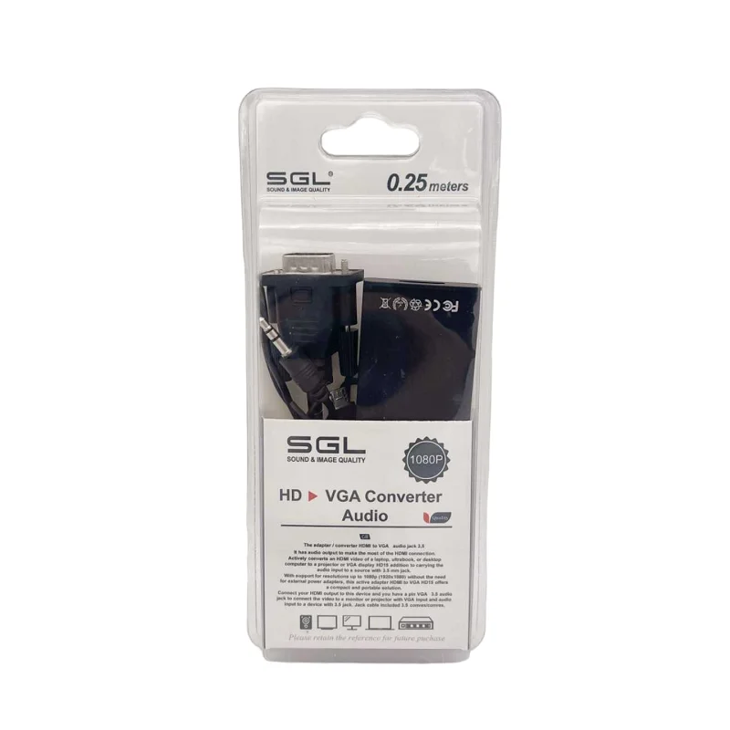 Φωτογραφία προϊόντος: Tradesor Αντάπτορας HDMI female σε VGA + Jack 3.5mm - TP12 - 25cm - 095981