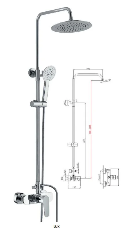 Φωτογραφία προϊόντος: Στήλη Ντουζ KLS LUX 690650L chrome