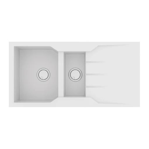 Φωτογραφία προϊόντος: ΝΕΡΟΧΥΤΗΣ ΕΝΘΕΤΟΣ SANITEC ULTRA GRANITE 802 100X50 Bianco