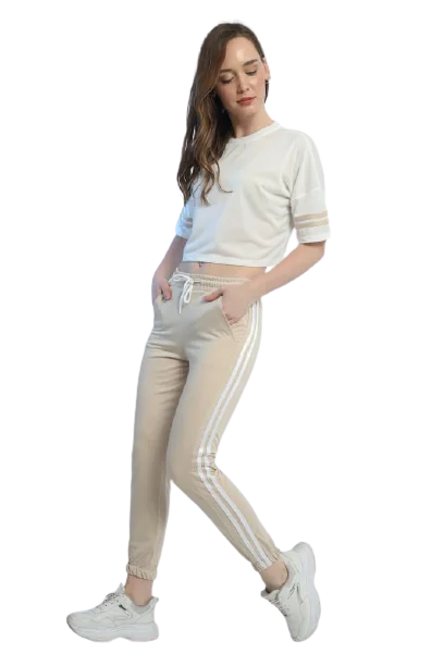 Φωτογραφία προϊόντος: Matmazel Σετ 2 τεμαχίων Crop top με φόρμα - Μπεζ