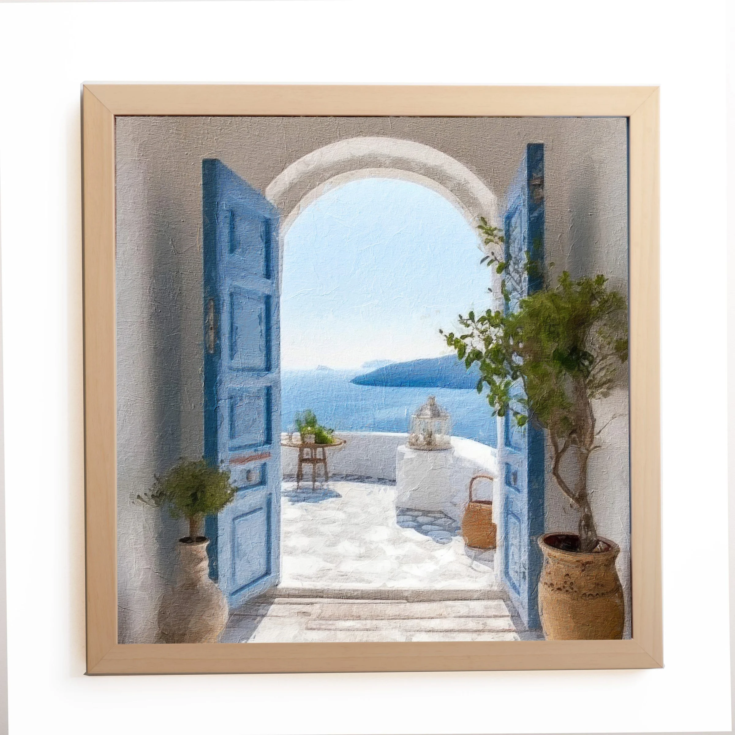 Φωτογραφία προϊόντος: HOPER Θέμα (island 3 ) 1 Κάδρο 37x37cm κορνίζα ξύλινη χρώμα φυσικό ξύλο θέμα με πλαστικοποίηση (Κ 2033/83+3 island)