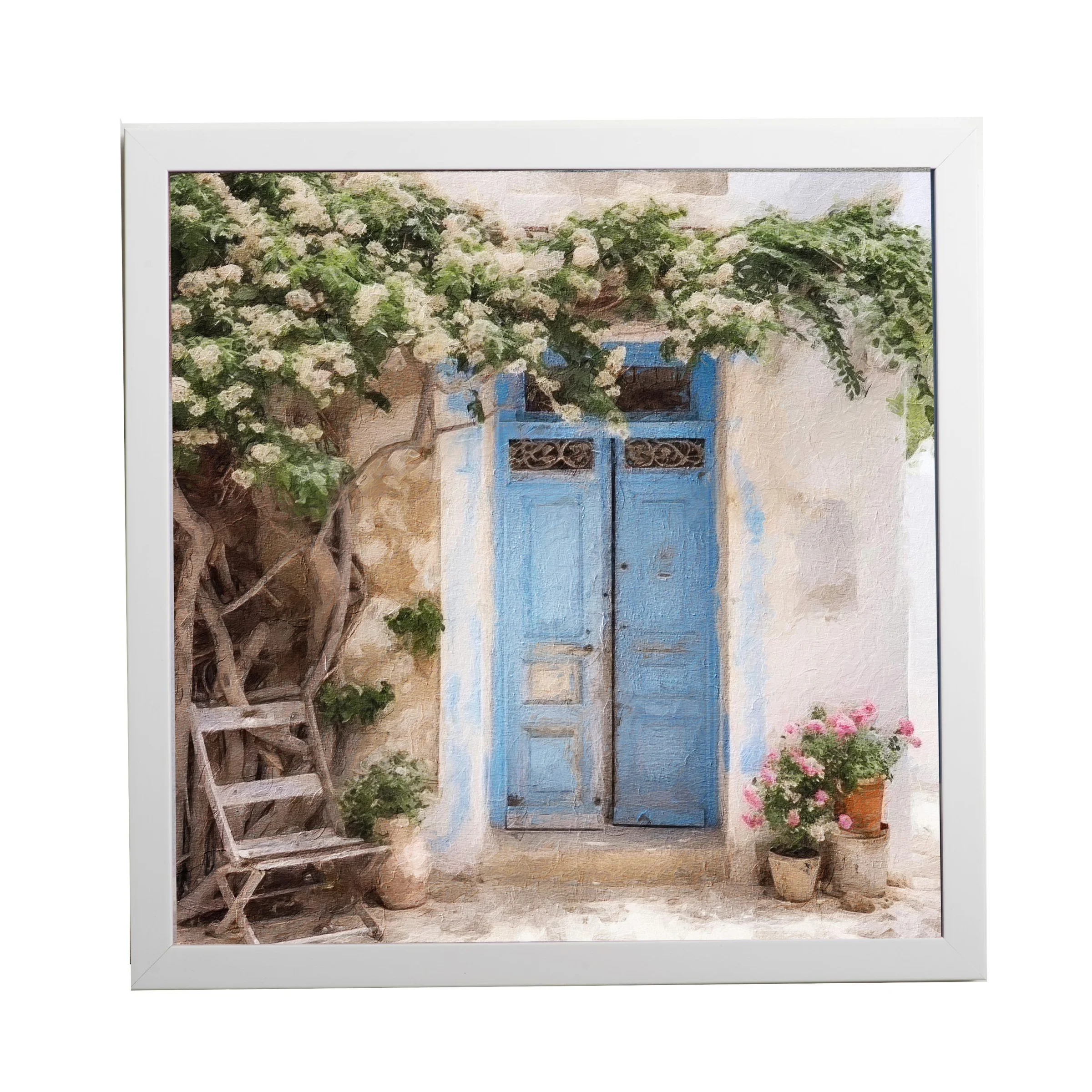 Φωτογραφία προϊόντος: HOPER Θέμα (island 10 ) 1 Κάδρο 37x37cm κορνίζα ξύλινη χρώμα λευκό θέμα με πλαστικοποίηση (Κ 2033/3+10 island)