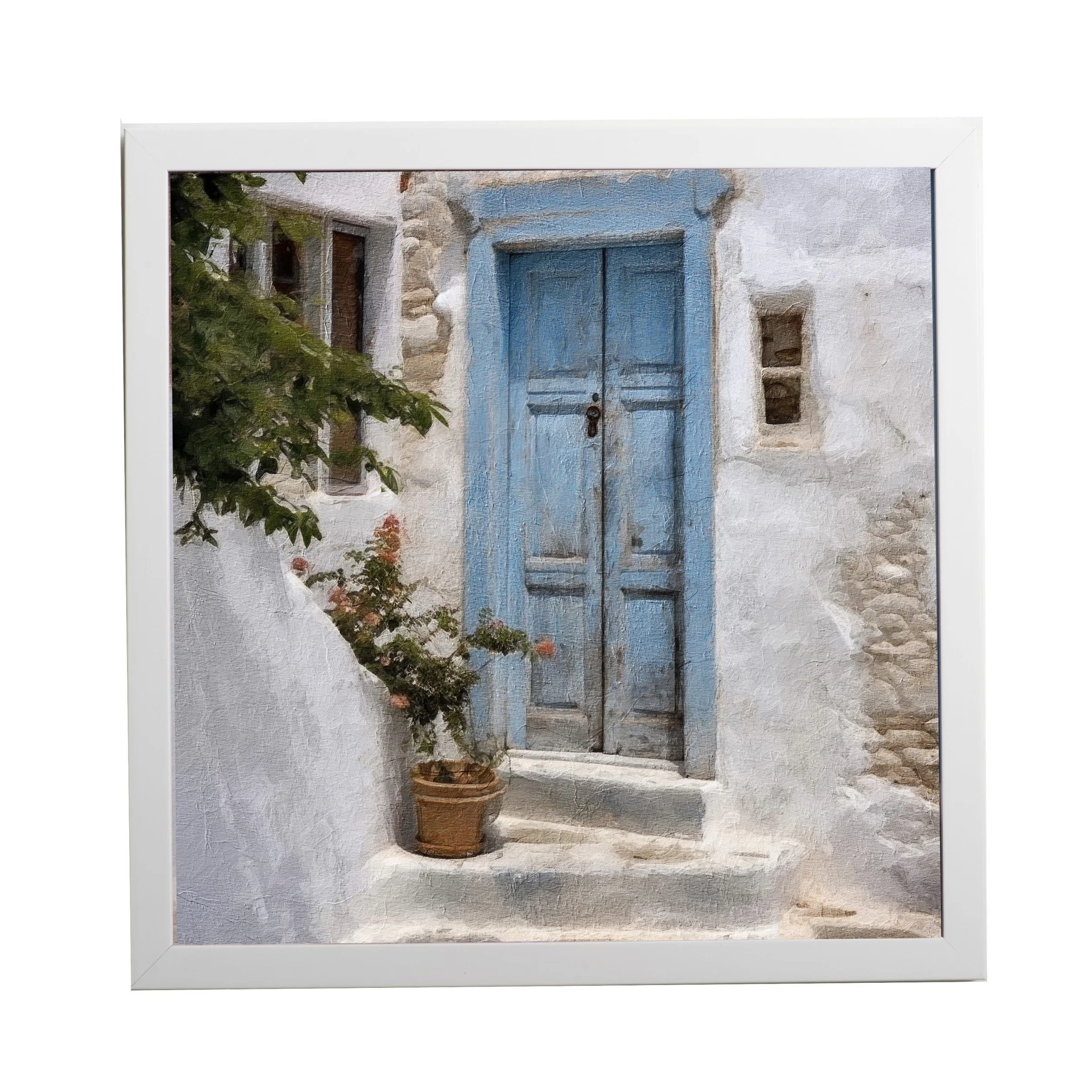 Φωτογραφία προϊόντος: HOPER Θέμα (island 2 ) 1 Κάδρο 37x37cm κορνίζα ξύλινη χρώμα λευκό θέμα με πλαστικοποίηση (Κ 2033/3+2 island)