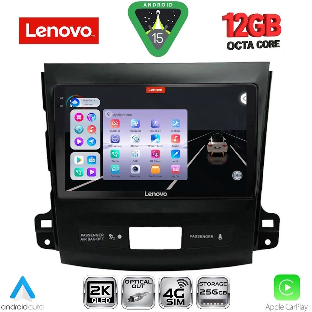 Φωτογραφία προϊόντος: LENOVO SSZ 12442_CPA (9inc) MULTIMEDIA TABLET for CITROEN C-CROSSER | MITSUBISHI OUTLANDER | PEUGEOT 4007 mod. 2006-2012