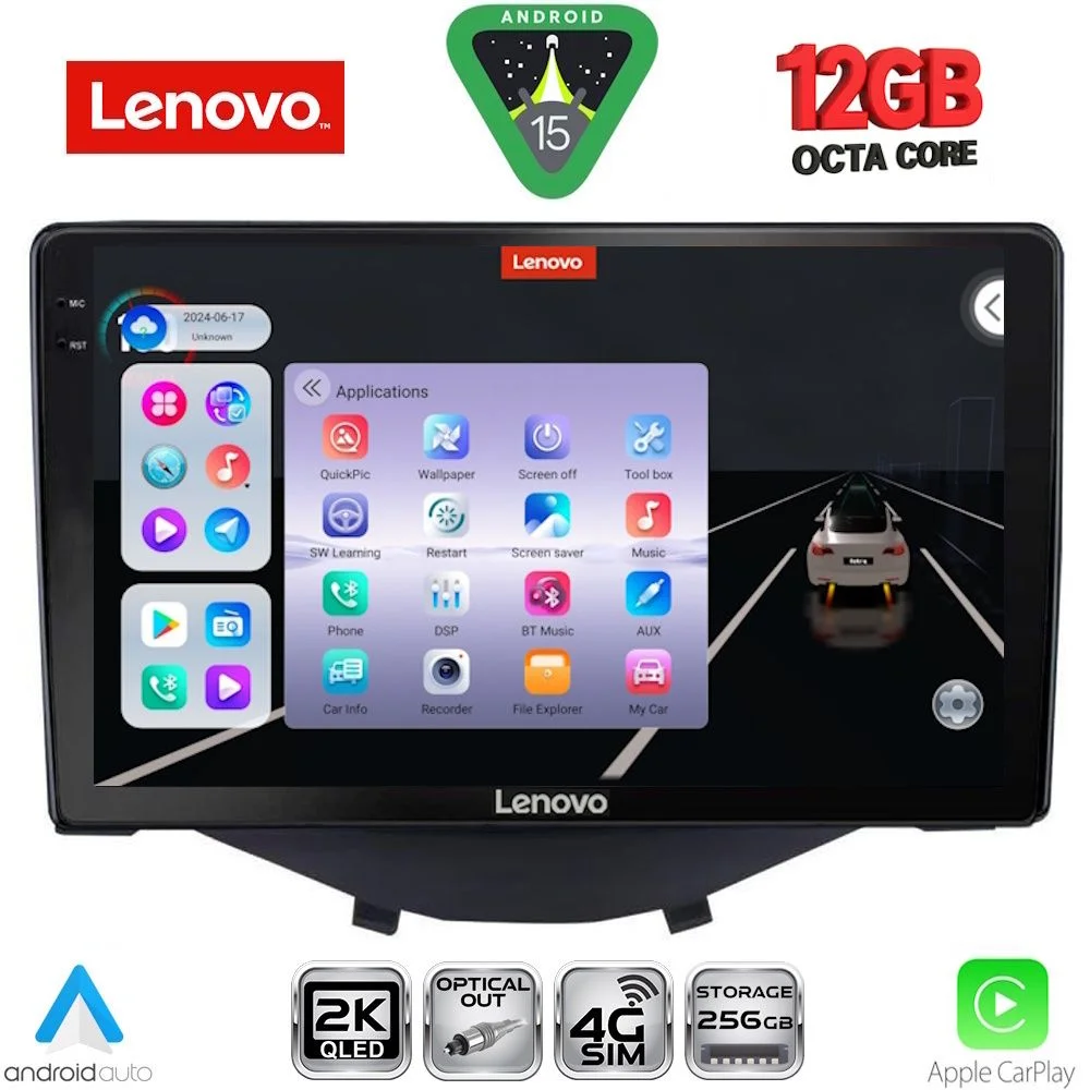 Φωτογραφία προϊόντος: LENOVO SSZ 12715_CPA CLIMA-A/C (9inc) MULTIMEDIA TABLET for CITROEN C1-PEUGEOT 108-TOYOTA AYGO mod. 2014-2022