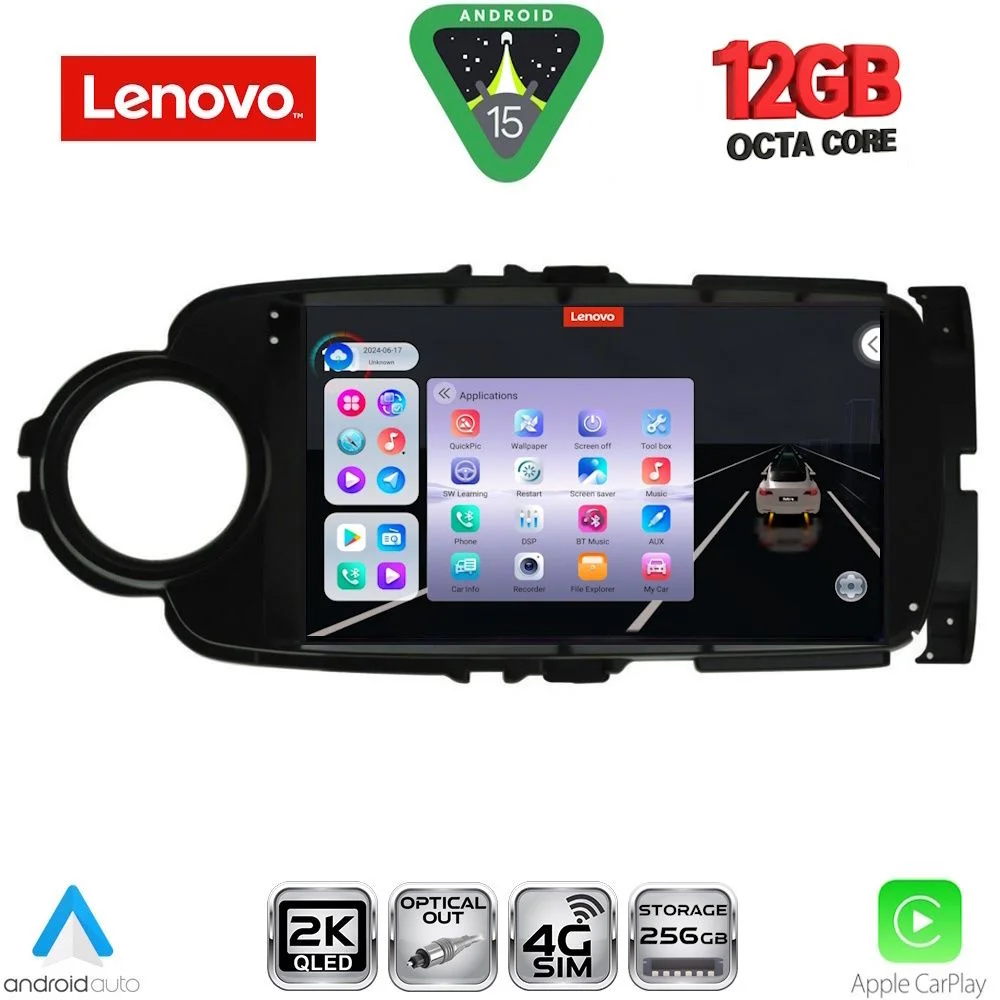 Φωτογραφία προϊόντος: LENOVO SSZ 12737BL_CPA (9inc) MULTIMEDIA TABLET for TOYOTA YARIS mod. 2011-2015 (BLACK)