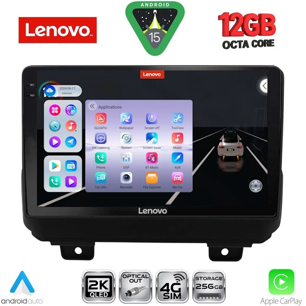 Φωτογραφία προϊόντος: LENOVO SSZ 12298_CPA (9inc) MULTIMEDIA TABLET for JEEP WRANGLER mod. 2018-2026