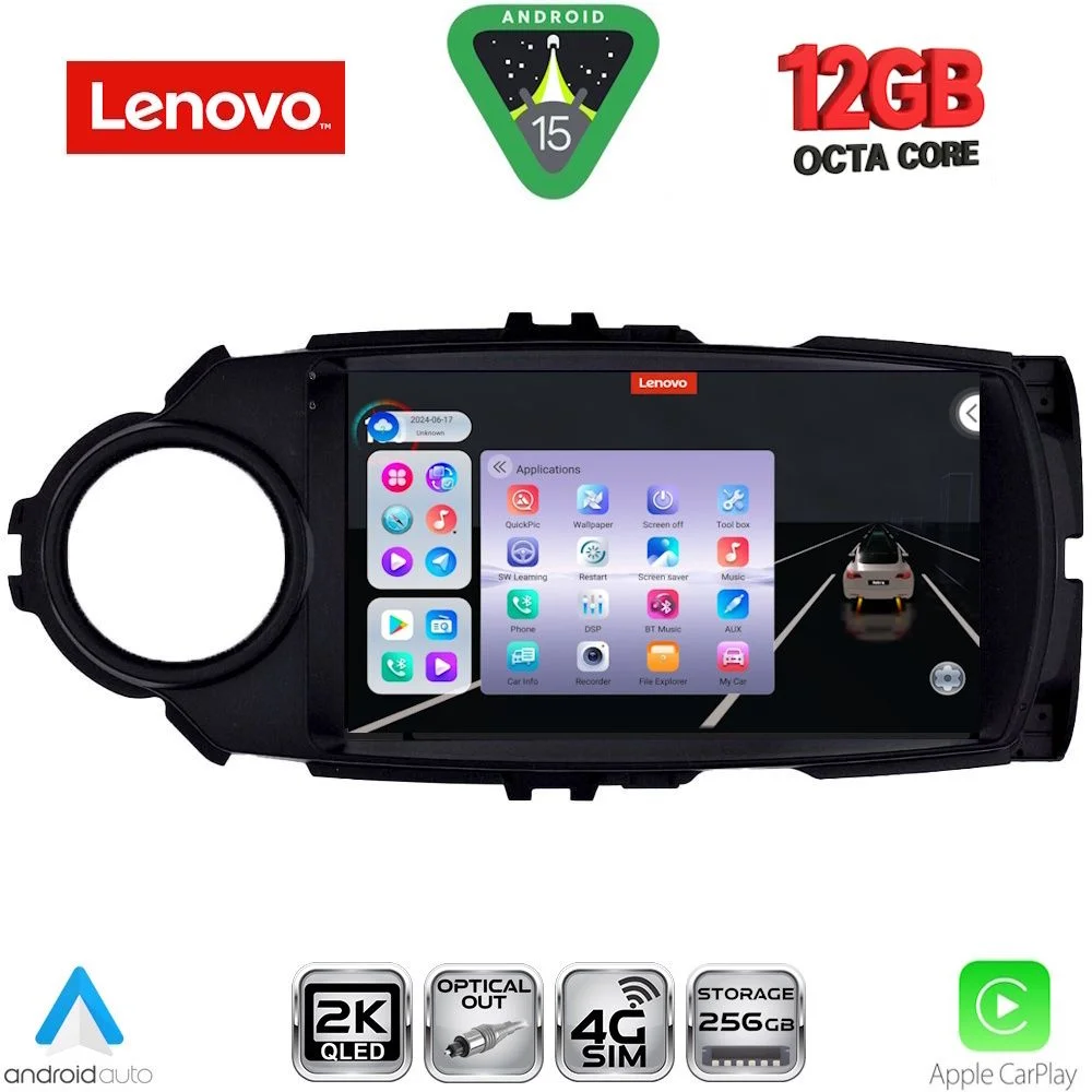 Φωτογραφία προϊόντος: LENOVO SSZ 12737FL_CPA (9inc) MULTIMEDIA TABLET for TOYOTA YARIS mod. 2015-2020