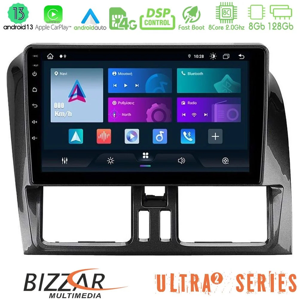 Φωτογραφία προϊόντος: Bizzar Ultra Series Volvo XC60 2009-2012 8core Android13 8+128GB Navigation Multimedia Tablet 9