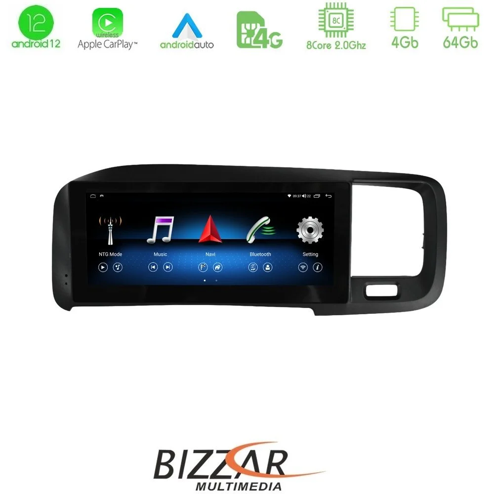 Φωτογραφία προϊόντος: Bizzar Volvo S60 2015-2018 8core Android12 4+64GB Navigation Multimedia Tablet 8.8 (Oem Style)