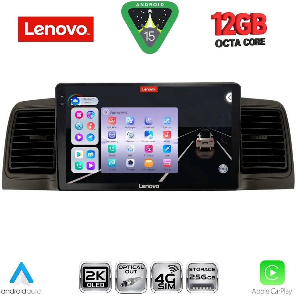 Φωτογραφία προϊόντος: LENOVO SSZ 12712BL_CPA (9inc) MULTIMEDIA TABLET for TOYOTA COROLLA mod. 2001-2006 (BLACK)