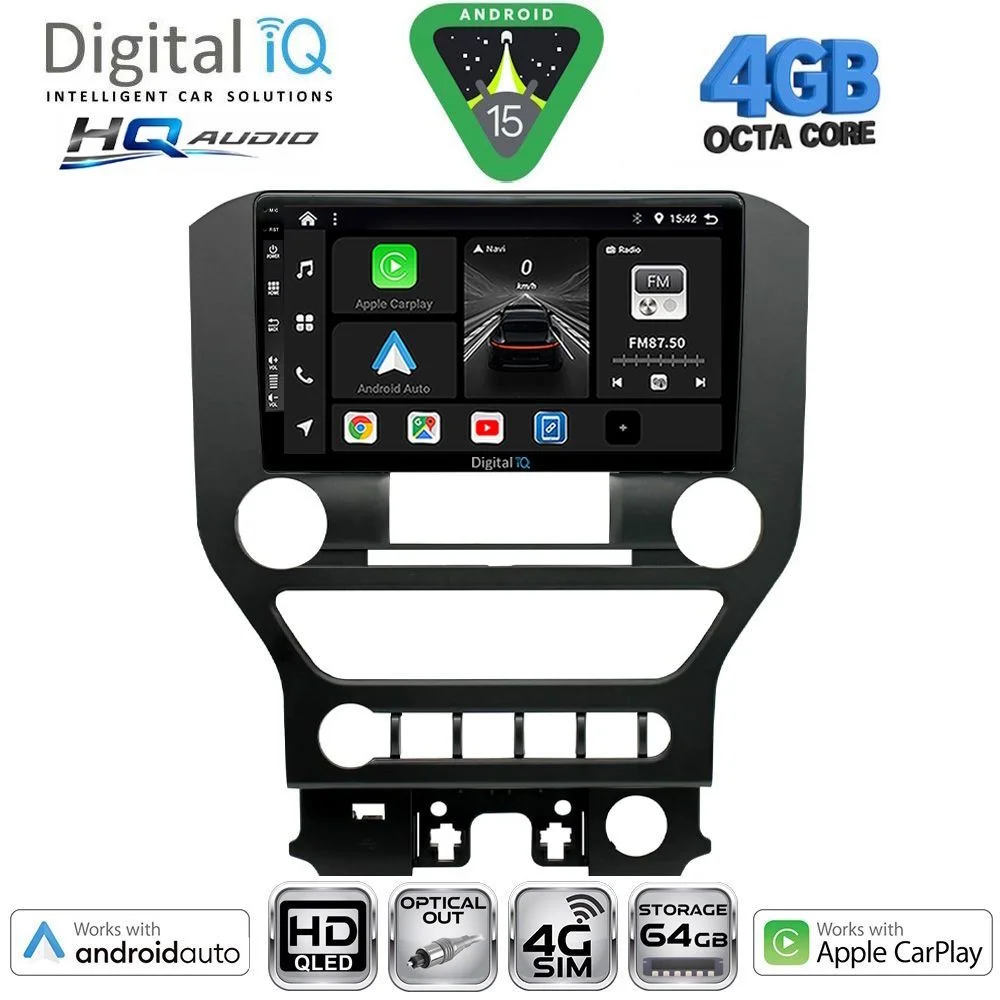 Φωτογραφία προϊόντος: DIGITAL IQ BXK 19166_CPAA 4BUT (9inc) MULTIMEDIA TABLET for FORD MUSTANG mod. 2015-2020