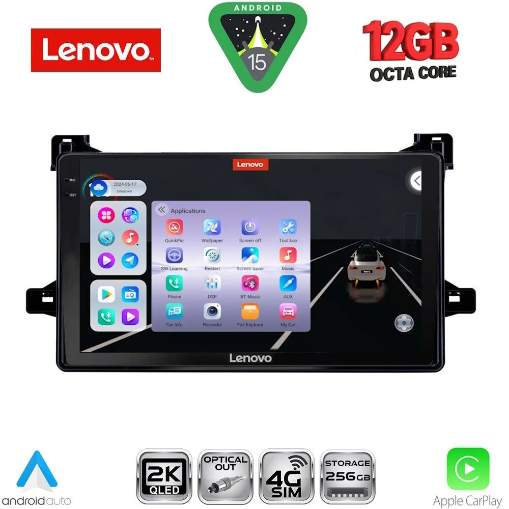 Φωτογραφία προϊόντος: LENOVO SSZ 12727_CPA (9inc) MULTIMEDIA TABLET for TOYOTA PRIUS mod. 2016-2020