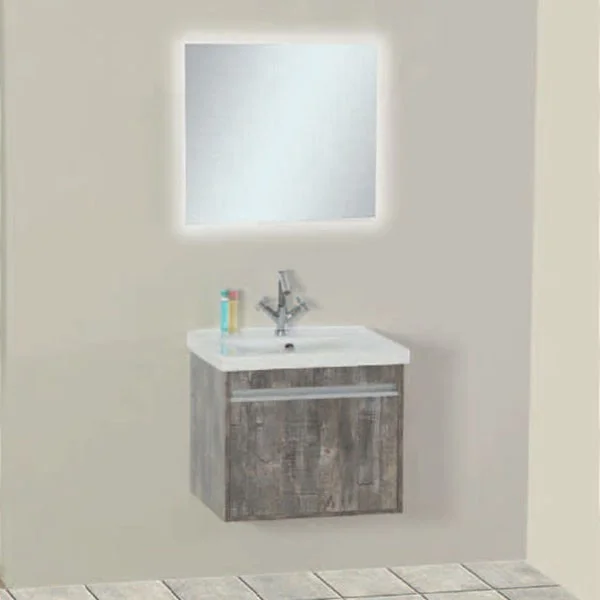 Φωτογραφία προϊόντος: Pro Bagno Νικίας-Nikias 933 65x45x57cm Κρεμαστό Έπιπλο Μπάνιου Με Καθρέφτη & Νιπτήρα