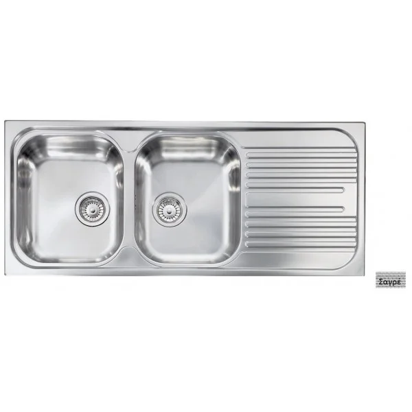Φωτογραφία προϊόντος: Sanitec Atlantic 10697 116 x 50 cm 2VR Σαγρέ Ένθετος Νεροχύτης