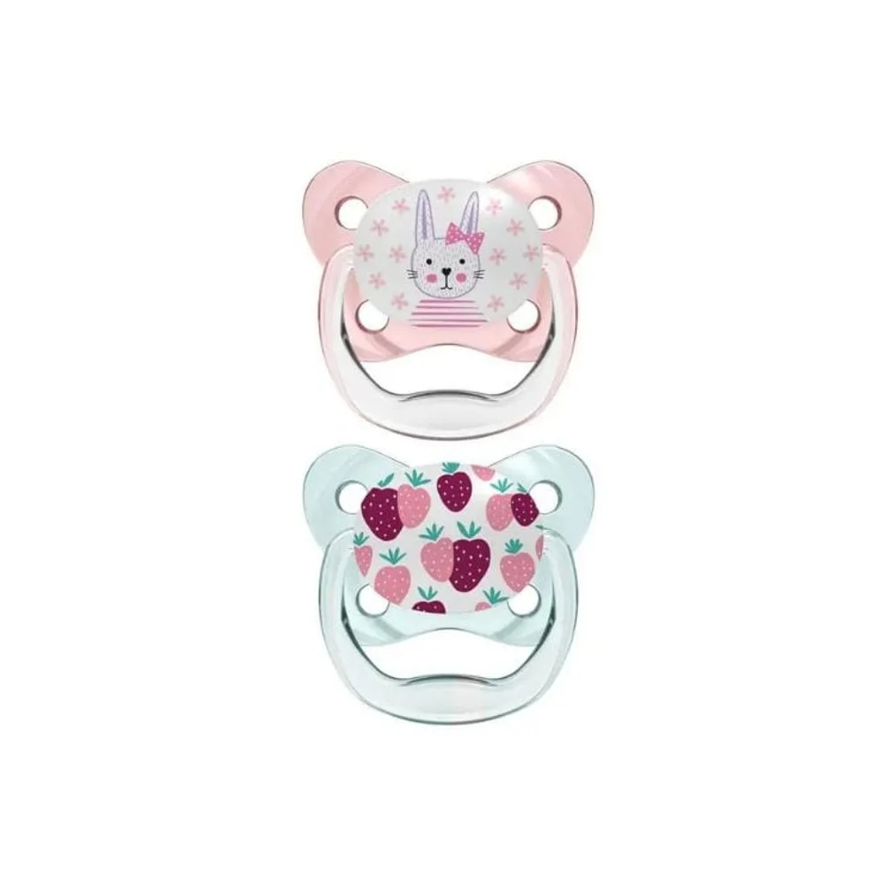 Φωτογραφία προϊόντος: DR. BROWN'S Σετ 2τμχ. Prevent Orthodontic Soother Πιπίλα Σιλικόνης με Σχέδια 0-6m - Κορίτσι - PV12302