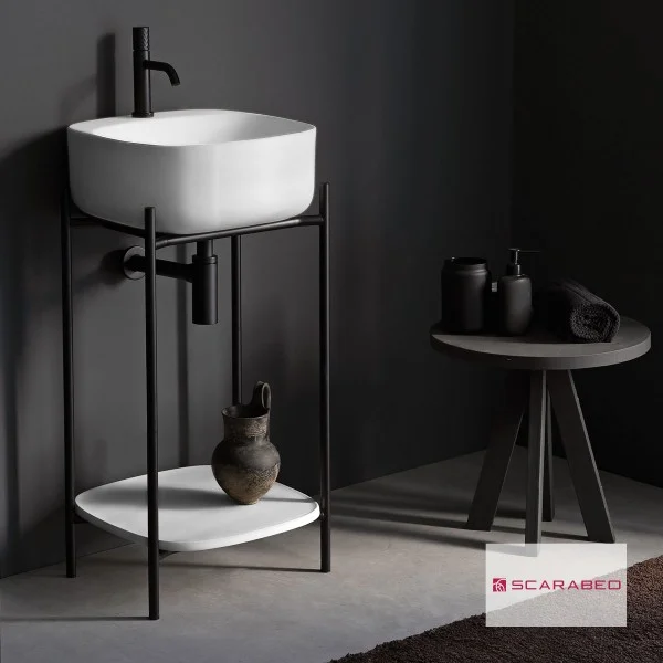 Φωτογραφία προϊόντος: SCARABEO LAILA T 45 / SHELF Επιπλο δαπέδου 45εκ. White 270209-NROP300 + 5504-300