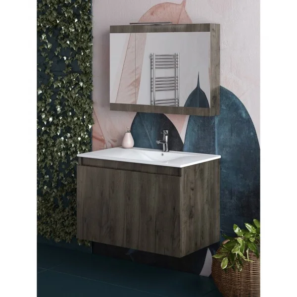Φωτογραφία προϊόντος: Έπιπλο μπάνιου Drop MAGNOLIA S 60 Walnut 60Χ45 με καθρεπτη-ντουλαπι