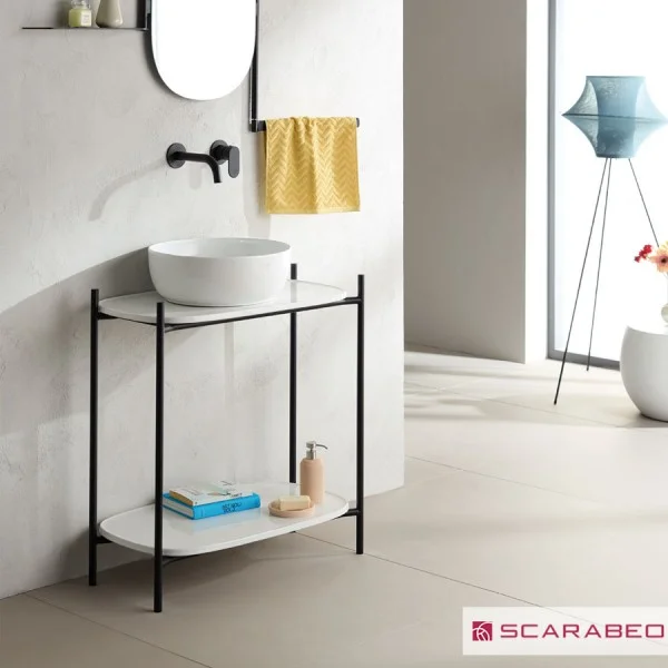 Φωτογραφία προϊόντος: SCARABEO LAILA SHELF Επιπλο δαπέδου 75εκ. χωρίς οπή για μπαταρία White 27031510-NROP300300