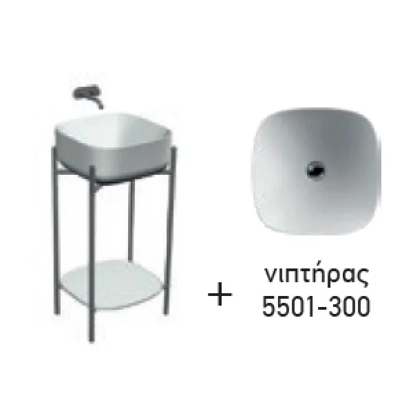 Φωτογραφία προϊόντος: SCARABEO LAILA T 45 / SHELF Επιπλο δαπέδου 45εκ. White 270209-NROP300 + 5501-300