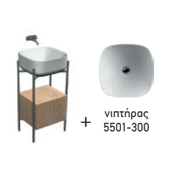 Φωτογραφία προϊόντος: SCARABEO LAILA T 45 / HI BOX Επιπλο δαπέδου 45εκ. Rovere 270211-NROP89 + 5501-300