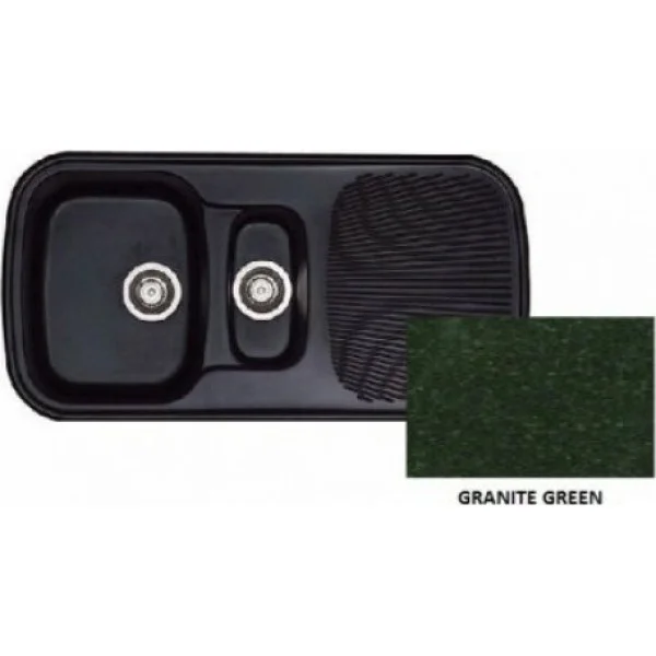 Φωτογραφία προϊόντος: Sanitec Premium 301 Ένθετος Νεροχύτης 97x50cm Granite Green