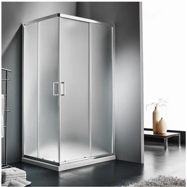 Φωτογραφία προϊόντος: Starlet Offset Corner Entry CS 12080 Fabric Ασύμμετρη Καμπίνα Ντουζιέρας 120Χ80 Με 2 Σταθερά & 2 Συρόμενα Φύλλα