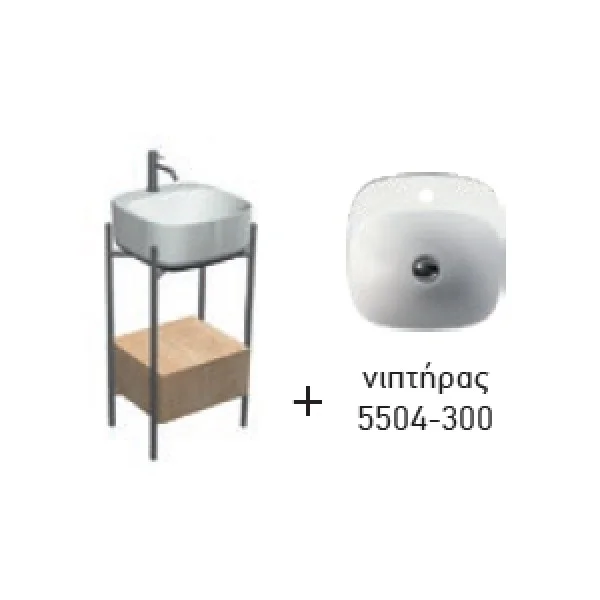 Φωτογραφία προϊόντος: SCARABEO LAILA T 45 / LO BOX Επιπλο δαπέδου 45εκ. Rovere 270205-NROP89 + 5504-300