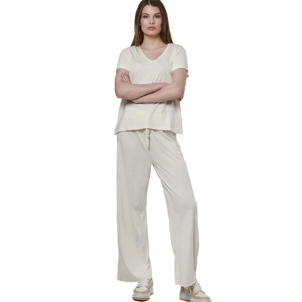 Φωτογραφία προϊόντος: Body Action Women's Wide-Leg Pants Εκρού 021527-05A (Body Action)