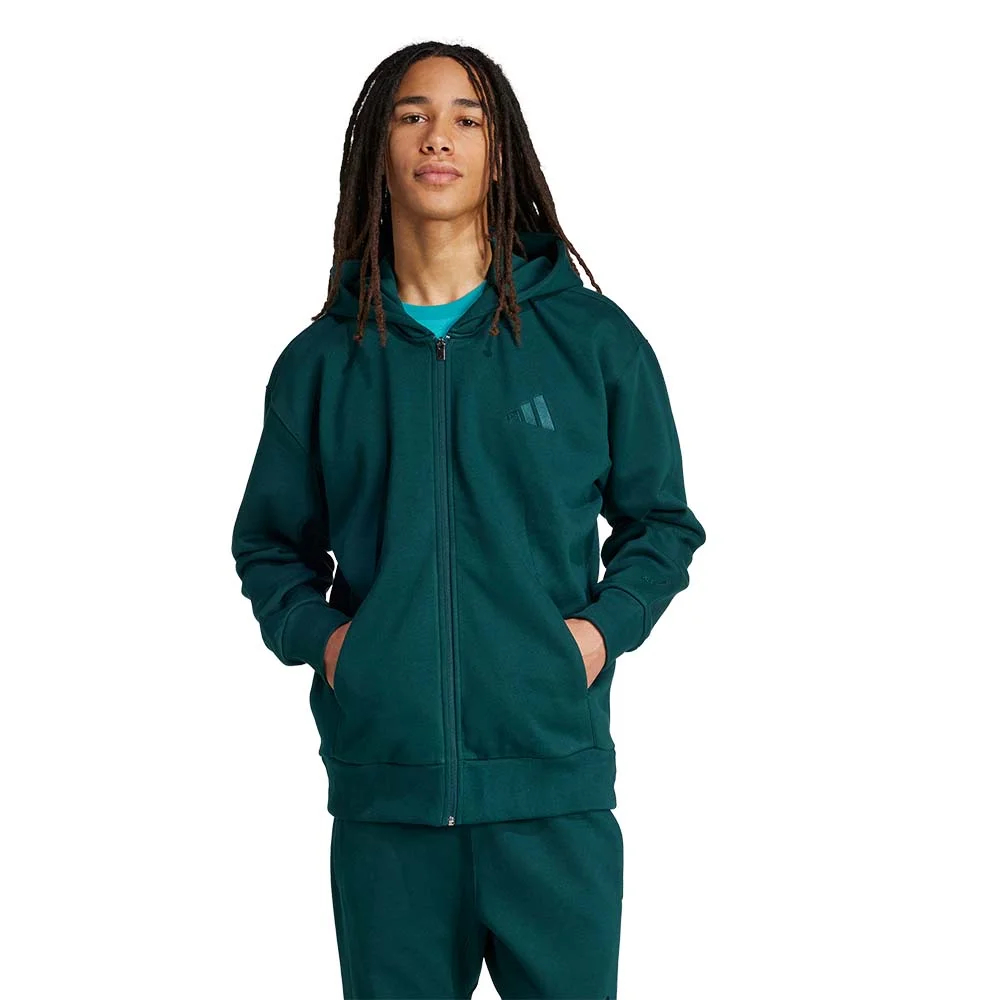Φωτογραφία προϊόντος: adidas Sportswear Men's All SZN Fleece Full-Zip Hoodie Πράσινο Σκούρο JX5101 (adidas Sportswear)