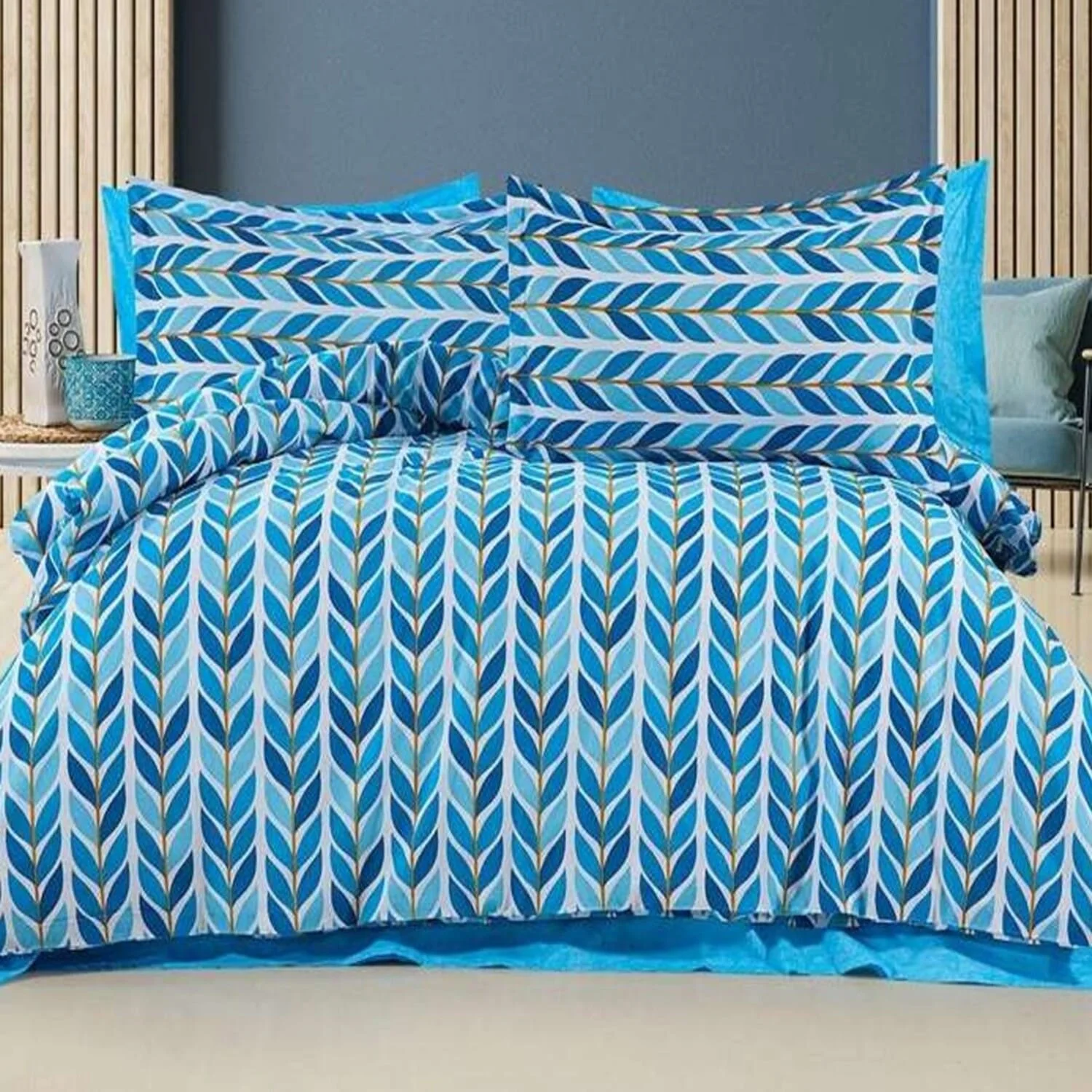 Φωτογραφία προϊόντος: MayHome Σετ Σεντόνια Polycotton Υπέρδιπλα 2520536476 (Π: 220cm x Μ: 240cm) – Γεωμετρικό