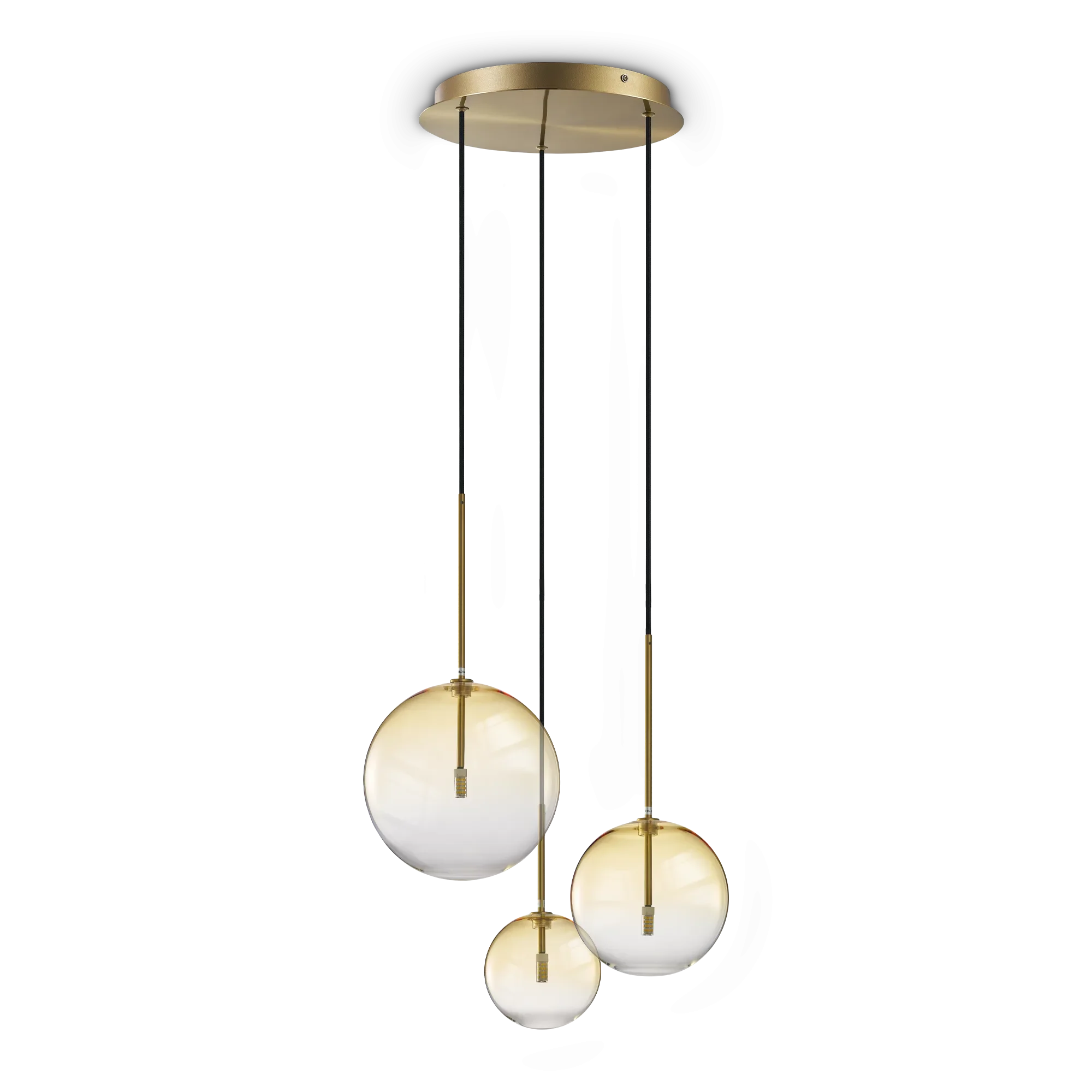 Φωτογραφία προϊόντος: Ideal lux Equinoxe SP3 Ορείχαλκος Μελί Γυαλί Ρυθμιζόμενο Ύψος