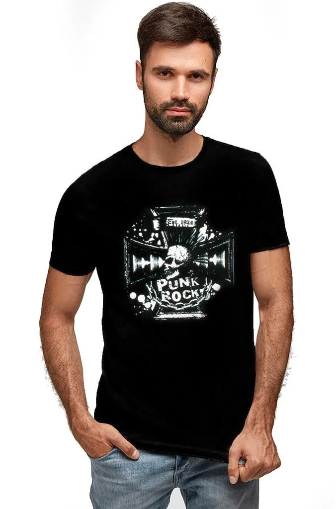 Φωτογραφία προϊόντος: Prime T-Shirt Μαύρο με σχέδιο Punk Rock 8591-1