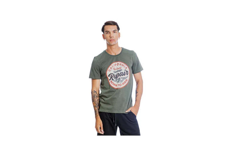 Φωτογραφία προϊόντος: Paco & Co Ανδρικό T-shirt Repair 13519 Χακί
