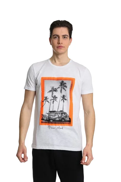 Φωτογραφία προϊόντος: Paco & Co Ανδρικό T-shirt Lost in The Mem 2431024-04 Λευκό
