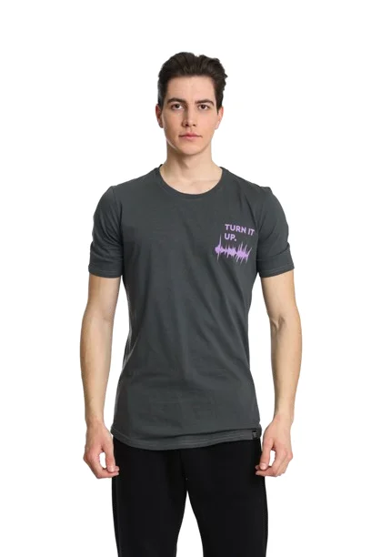 Φωτογραφία προϊόντος: Paco & Co Ανδρικό T-shirt Soundwaves 2431060-05 Γκρι