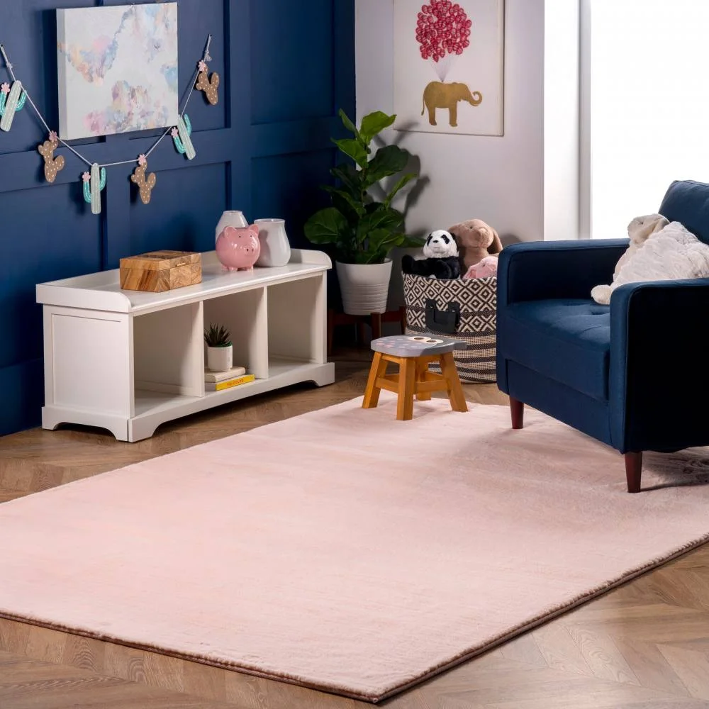 Φωτογραφία προϊόντος: Saray Home Γούνινο Χαλί Rabbit Fur Σετ Κρεβατοκάμαρας 3τμχ Solid Μονόχρωμο FURSM-513PN-SET Πούδρα 180X200280X130