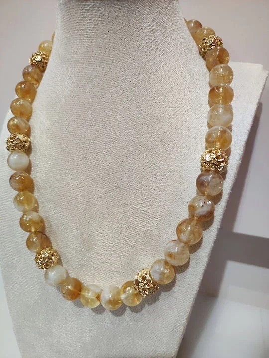 Φωτογραφία προϊόντος: Peach Jewelry Κολιέ Φυσικό Κεχριμπάρι 13mm - 41cm - 67gr | Λάμψη & Ενέργεια