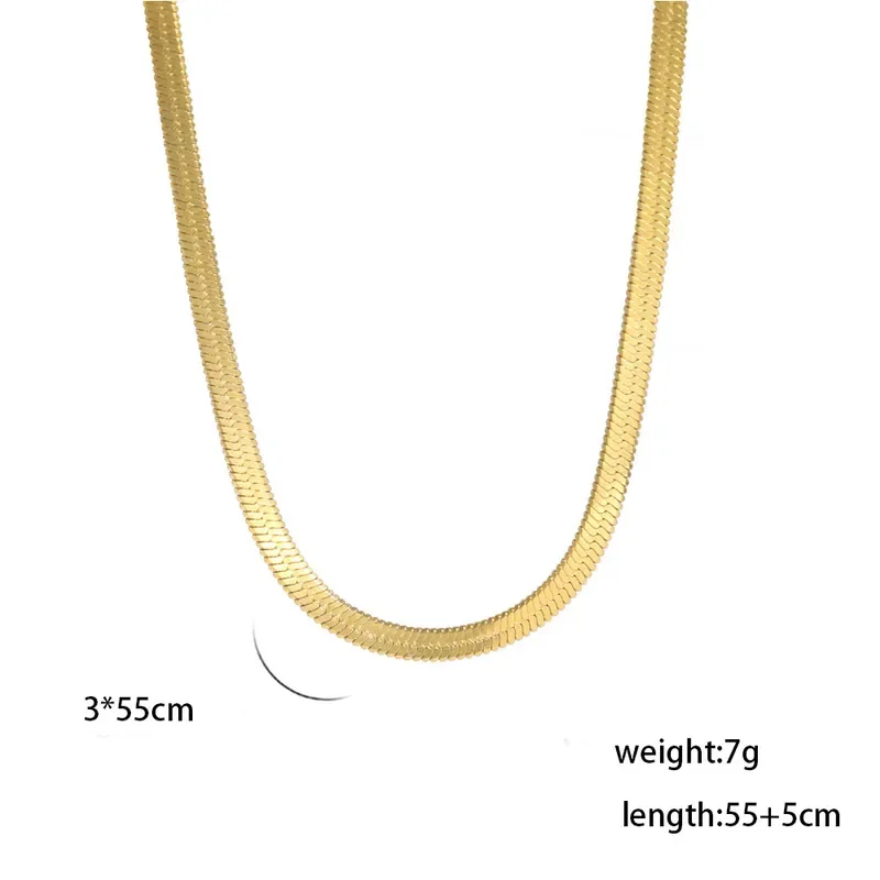 Φωτογραφία προϊόντος: Peach Jewelry Κολιέ Αλυσίδα Ανοξείδωτο Ατσάλι 304 Επιχρυσωμένο 55+5cm 3mm