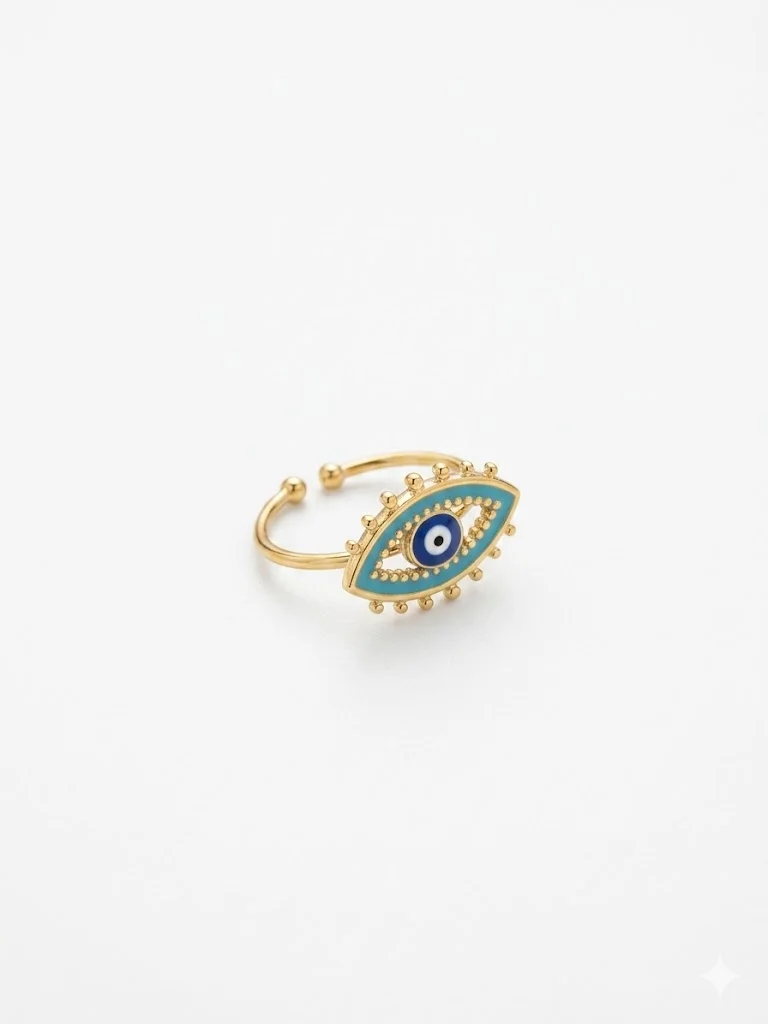 Φωτογραφία προϊόντος: Peach Jewelry Peach Jewerly Δαχτυλίδι Μάτι Από Ανοξείδωτο Ατσάλι 304 Ρυθμιζόμενο