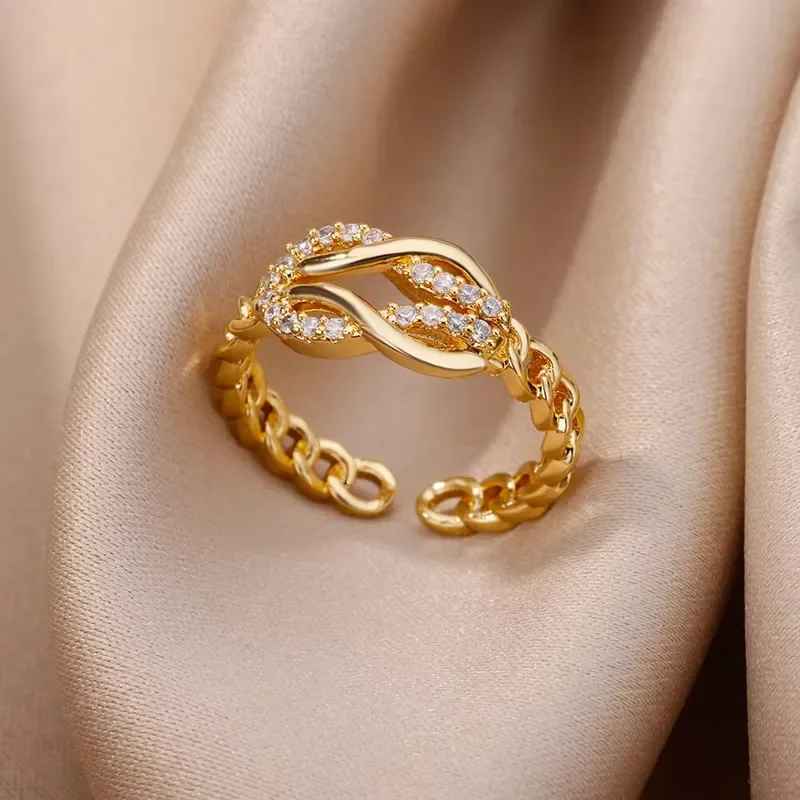 Φωτογραφία προϊόντος: Peach Jewelry Peach Jewerly Μοντέρνο Δαχτυλίδι Από Ανοξείδωτο Ατσάλι 304 Με Ζιργκόν Ρυθμιζόμενο