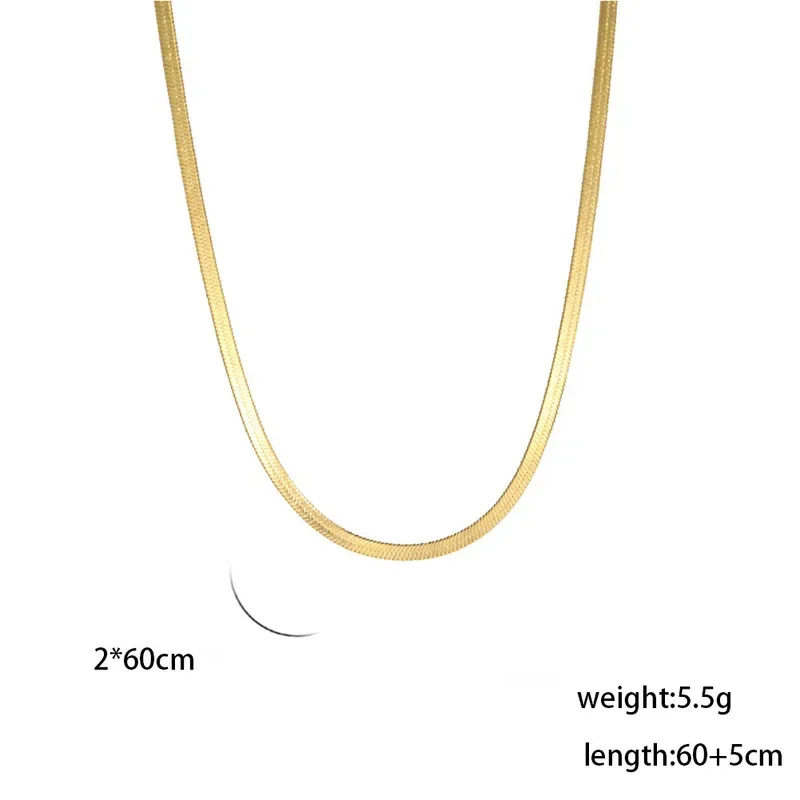 Φωτογραφία προϊόντος: Peach Jewelry Κολιέ Αλυσίδα Ανοξείδωτο Ατσάλι 304 Επιχρυσωμένο 60+5cm 2mm