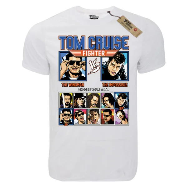 Φωτογραφία προϊόντος: T-shirt unisex Takeposition T-cool λευκό Tom Cruise vs, 900-1634
