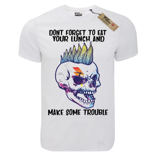 Φωτογραφία προϊόντος: T-shirt unisex Takeposition T-cool λευκό Make trouble, 900-8019