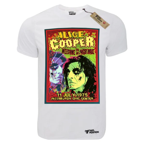 Φωτογραφία προϊόντος: TakePosition T-shirt unisex T-cool λευκό Alice Cooper welcome to nightmare, 900-7684