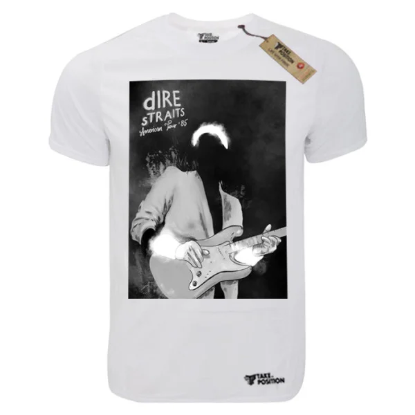 Φωτογραφία προϊόντος: TakePosition T-shirt unisex T-cool λευκό Dire Staits, American tour 85, 900-7700