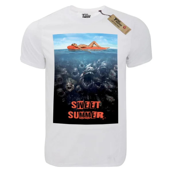Φωτογραφία προϊόντος: T-shirt unisex Takeposition Takeposition T-cool λευκό Sweet summer, 900-1530