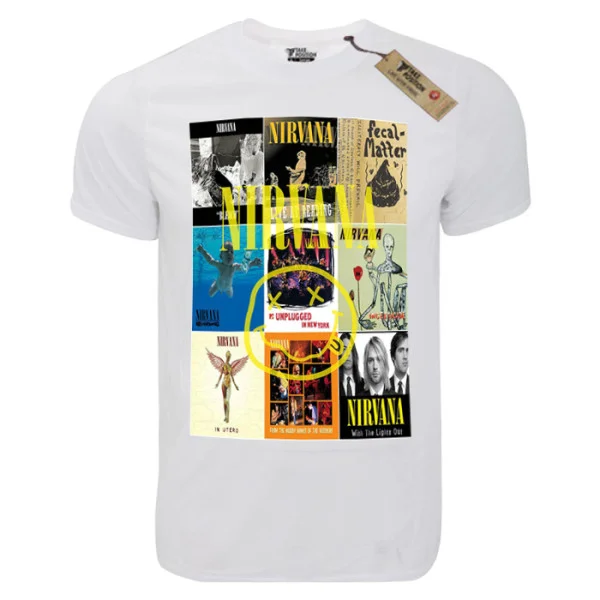 Φωτογραφία προϊόντος: T-shirt unisex Takeposition T-cool λευκό Nirvana Albums, 900-7507
