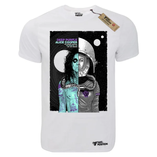 Φωτογραφία προϊόντος: TakePosition T-shirt unisex T-cool λευκό Alice Cooper - Deep purple, 900-7686