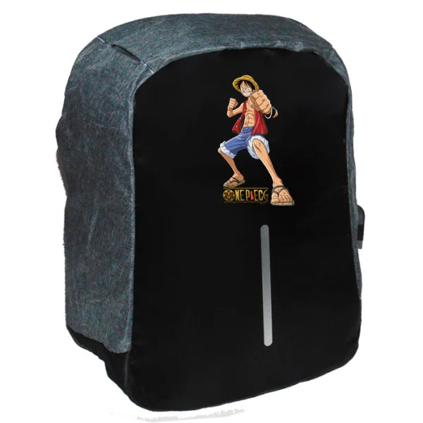 Φωτογραφία προϊόντος: Takeposition Anime One Piece Monkey D.Luffy Σχολική τσάντα Razor 1κεντρική θέση Rpet 600D 44Y x 34Μ x 10Π Μαύρο/γκρι 973-1311-07